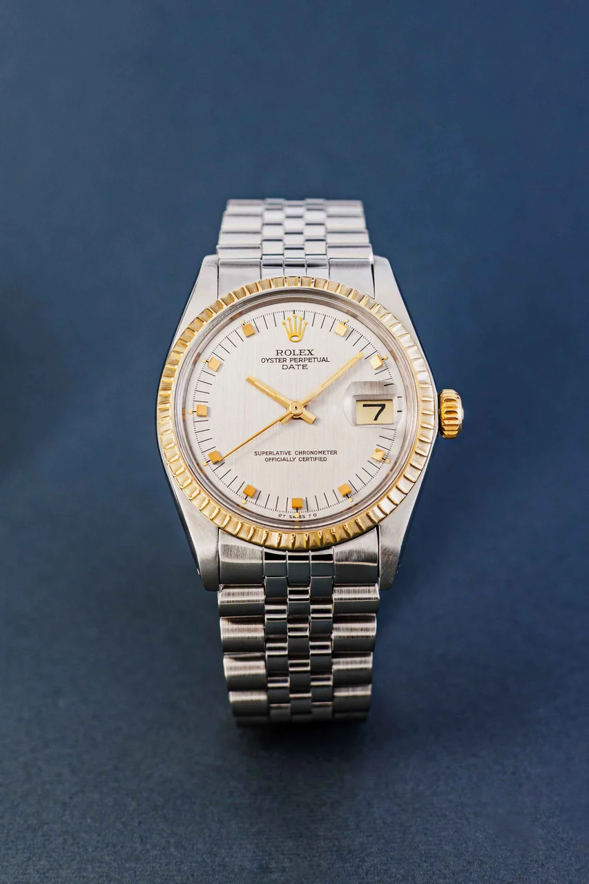 Rolex Date Two Tone sigma ‘peg’ index 34 mm kol saati