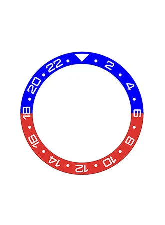 ST-Mods GMT Style Ceramic Bezel Insert Blue/Red (Pepsi) GMTBLURED/SM/39 kol saati