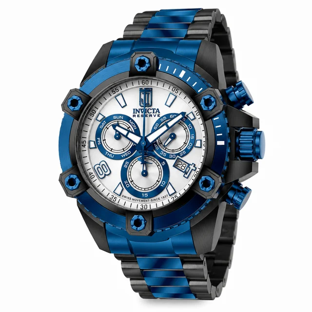 Invicta Soverix Swiss Ronda Z60 Caliber Watch - 50mm, Blue, Black (51277) kol saati