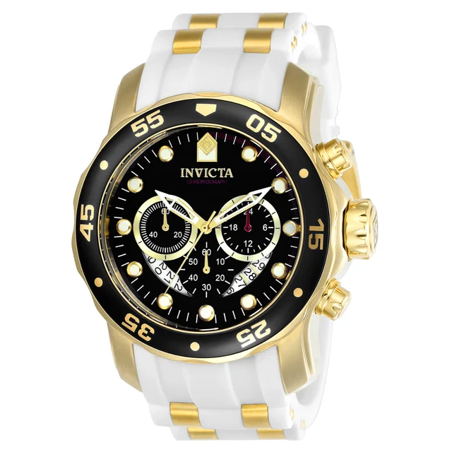 Invicta Pro Diver SCUBA Watch - 48mm. Gold, White (20289) kol saati