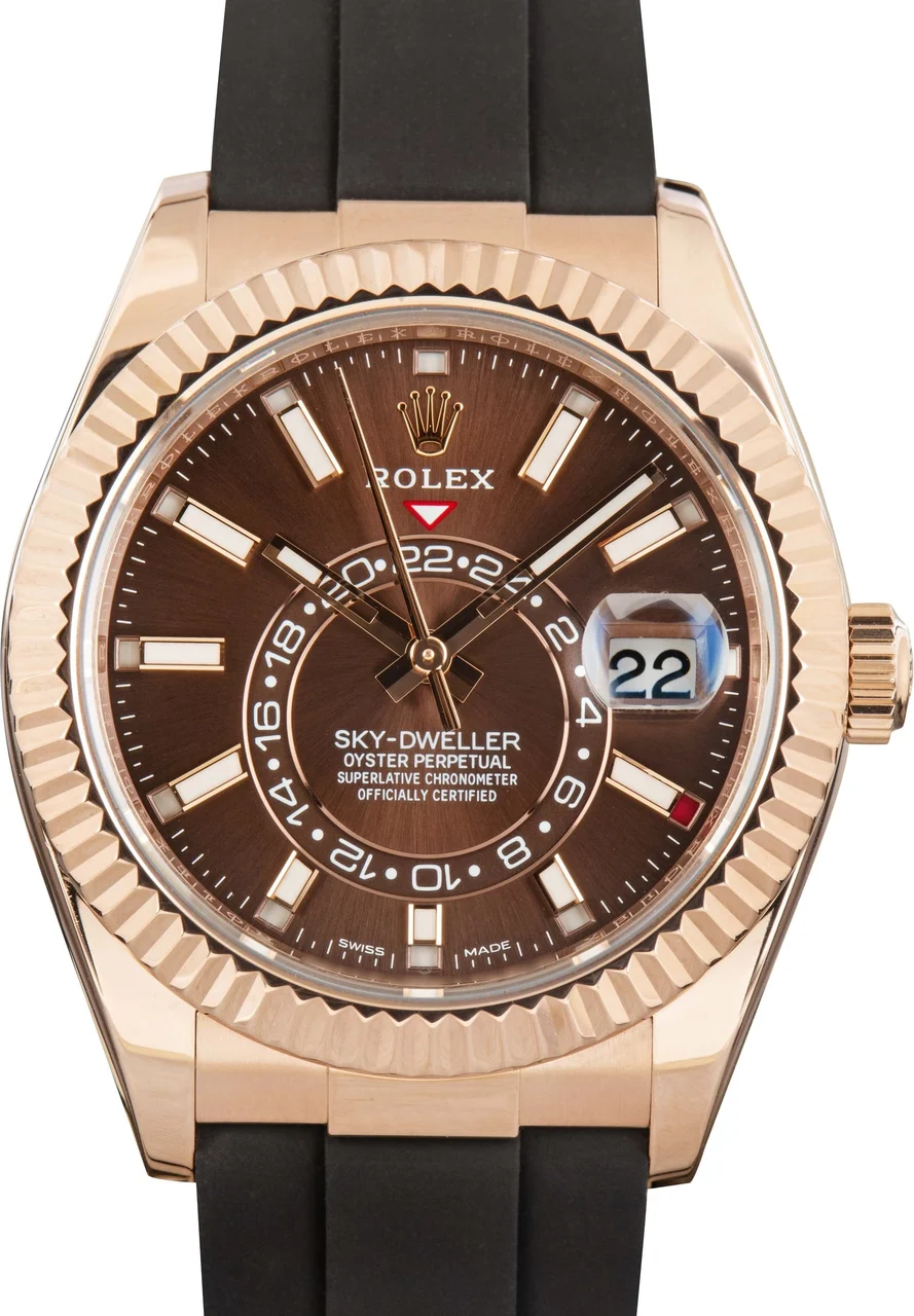 Rolex Sky-Dweller 326235 Chocolate Chromalight Dial 42 mm kol saati