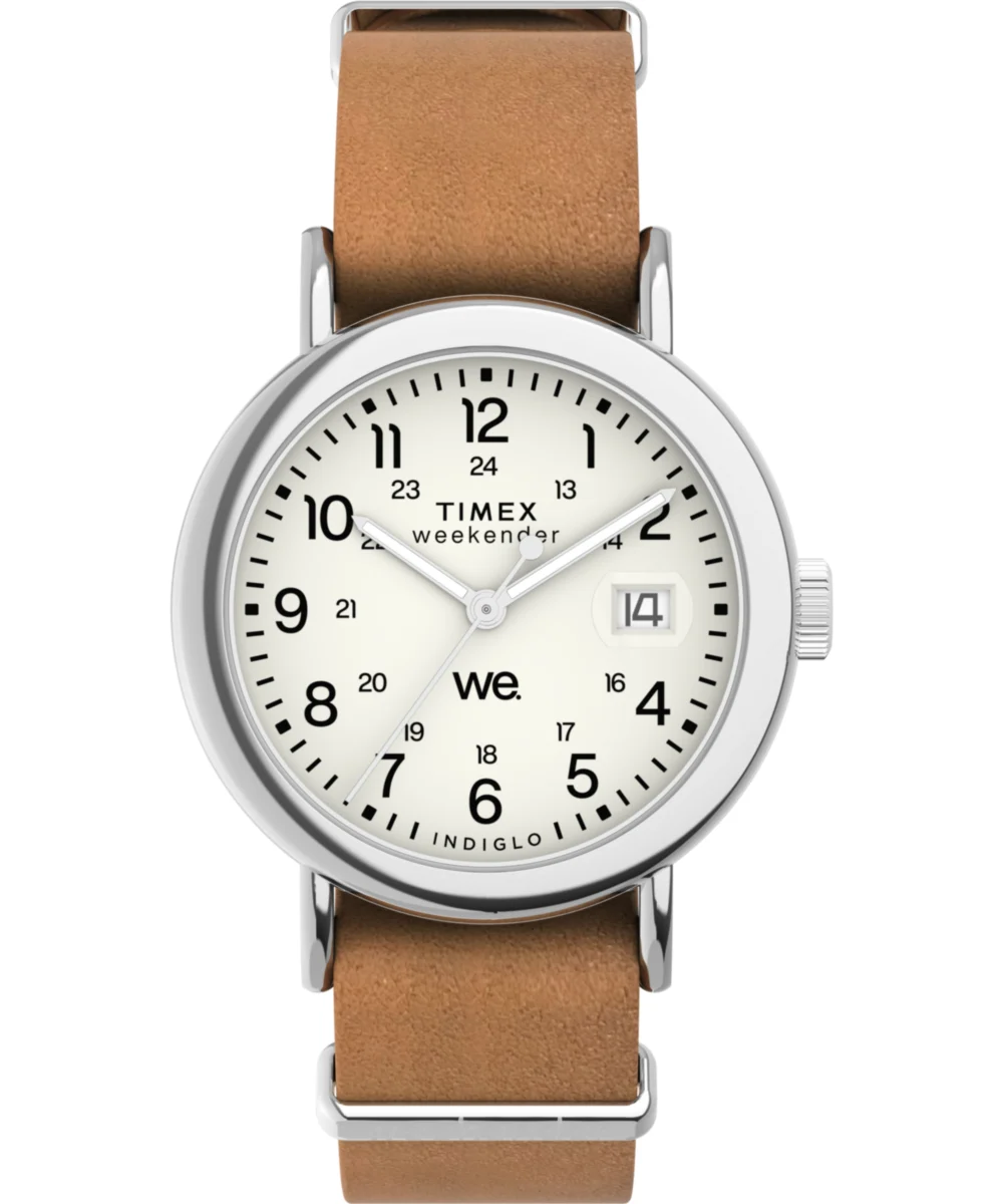 Timex Weekender 37mm Leather Strap Watch TW2W86500VQ 37 mm kol saati