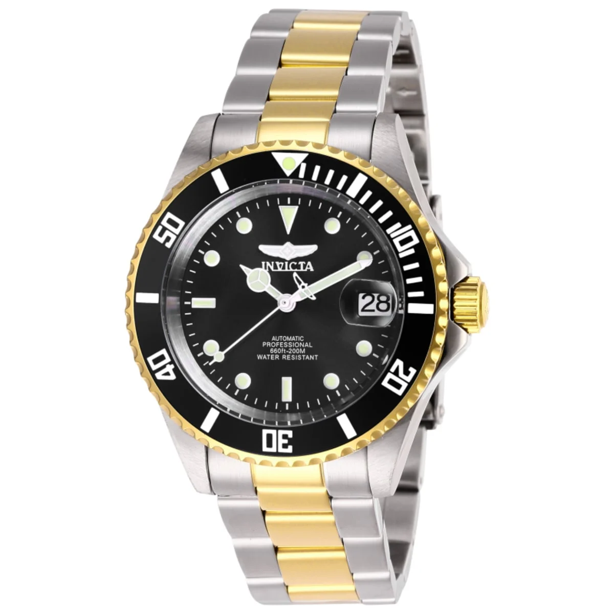 Invicta Pro Diver Connection Automatic Watch - 40mm. Steel, Gold (28663) 40 mm kol saati