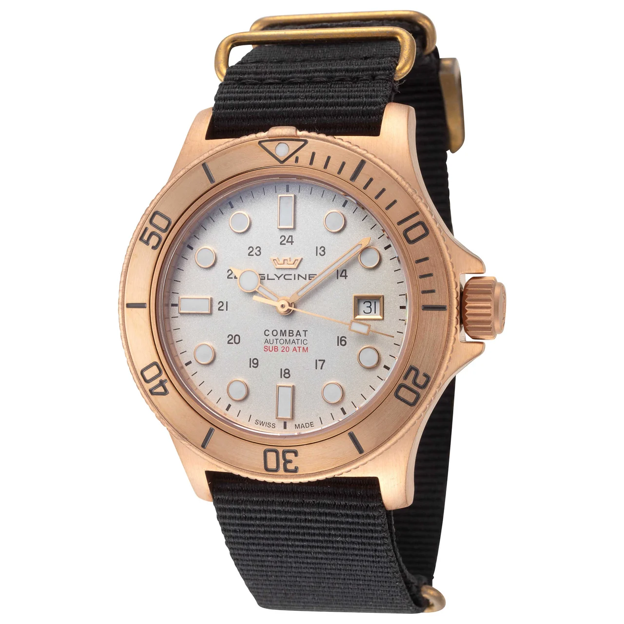 Glycine Combat Sub Bronze Watch GL0546 kol saati