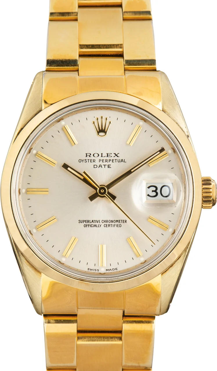 Rolex ROLEX REF. 1550, DATE, WITH UAE LOGO, GOLD PLATED 34 mm kol saati