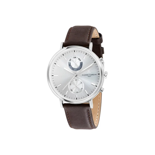 BONNE NOUVELLE MENS Bonne Nouvelle Multifunction White Dial with Brown Leather Strap CBN.3