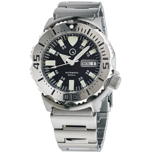 Islander Black Dial Automatic Dive Watch with AR Double Dome Sapphire Crystal #ISL-57 kol