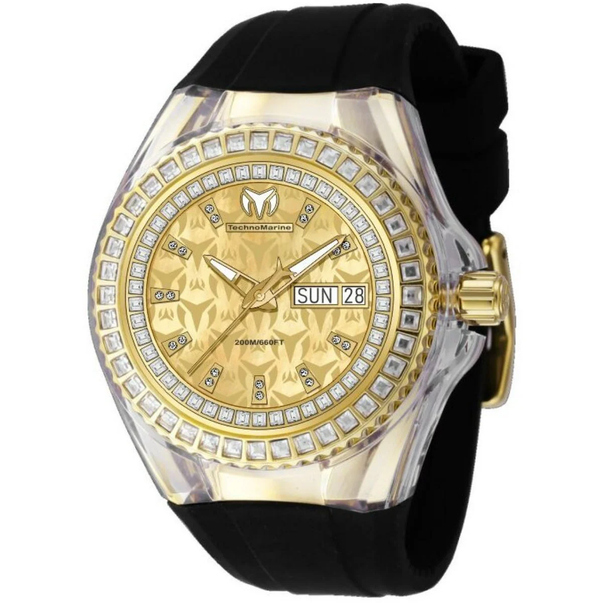Technomarine Cruise Monogram Watch w/ Mother of Pearl Dial - 40mm. Black (TM-125038) 40 mm kol saati
