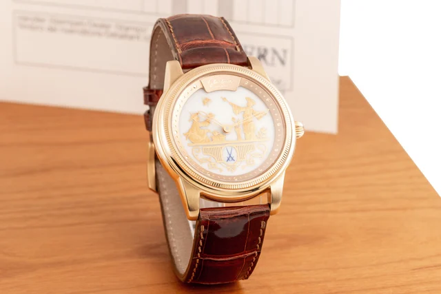 Glashutte Original GLASHUTTE ORIGINAL, REF. 1845, MEISSEN, PORCELAIN DIAL, PINK GOLD kol s