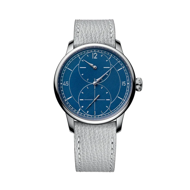 Louis Erard Régulateur Gravé Bleu 39mm - Blue on Leather Strap 85248AA15.BVA159 kol saati