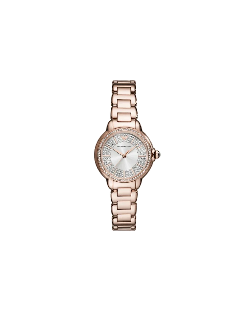 Emporio Armani Three-Hand Rose Gold-Tone Stainless Steel Watch AR11633 32 mm kol saati