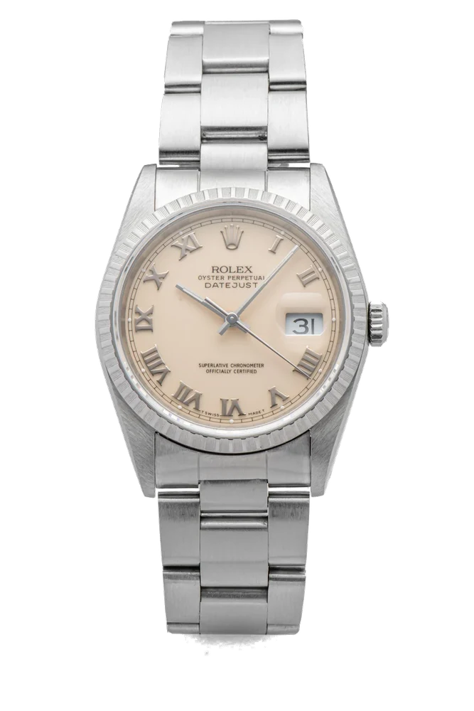 Rolex Datejust 16220 Silver Dial 36 mm kol saati
