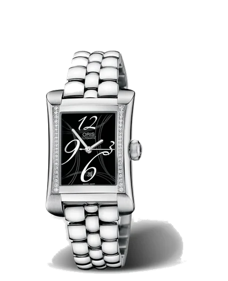 Oris Rectangular Date Diamonds 01 561 7621 4964-07 8 16 75 kol saati