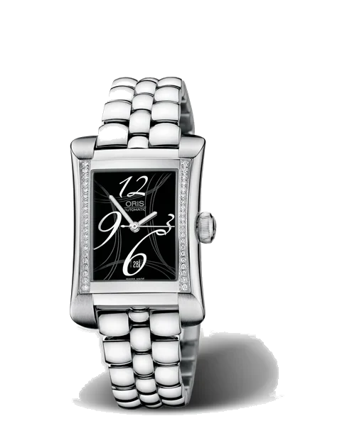 Oris Rectangular Date Diamonds 01 561 7621 4964-07 8 16 75 25.9 mm kol saati