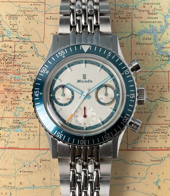 Worn & Wound Nivada Grenchen x Chronomaster Valjoux 72 V2 Valjoux72 V2 kol saati
