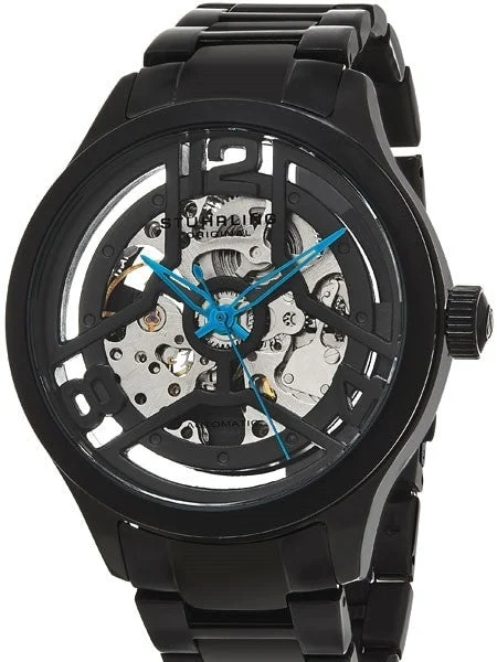 Stuhrling Winchester Automatic Watch with 42mm Black PVD Case #784.02 42 mm kol saati