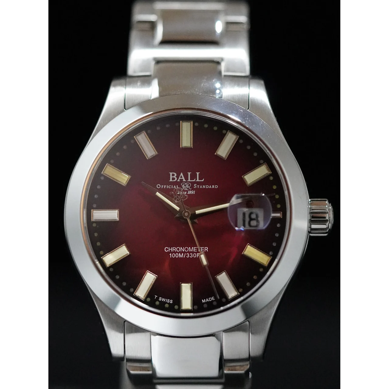 Ball Engineer III Marvelight Chronometer Burgundy Red 210009N32161 40 mm kol saati