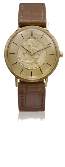 Movado MOVADO REF. 49666, ST CHRISTOPHER PROTECT US, 14K YELLOW GOLD kol saati
