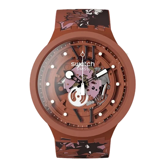 Swatch Camoflower Cotton SB05C100 kol saati