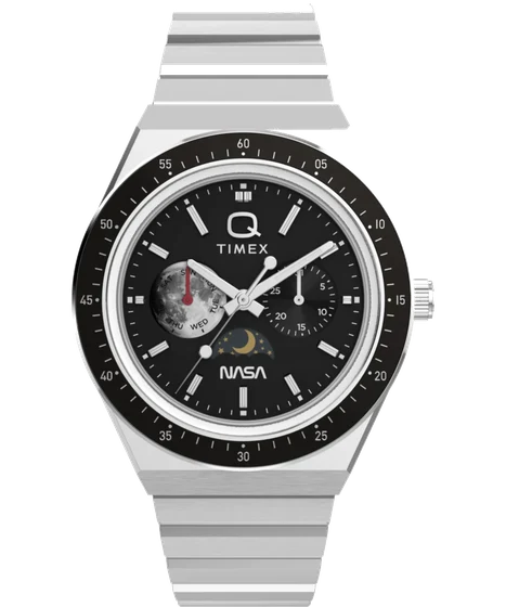 Timex NASA 40mm Stainless Steel Bracelet Watch TW2Y56700 kol saati