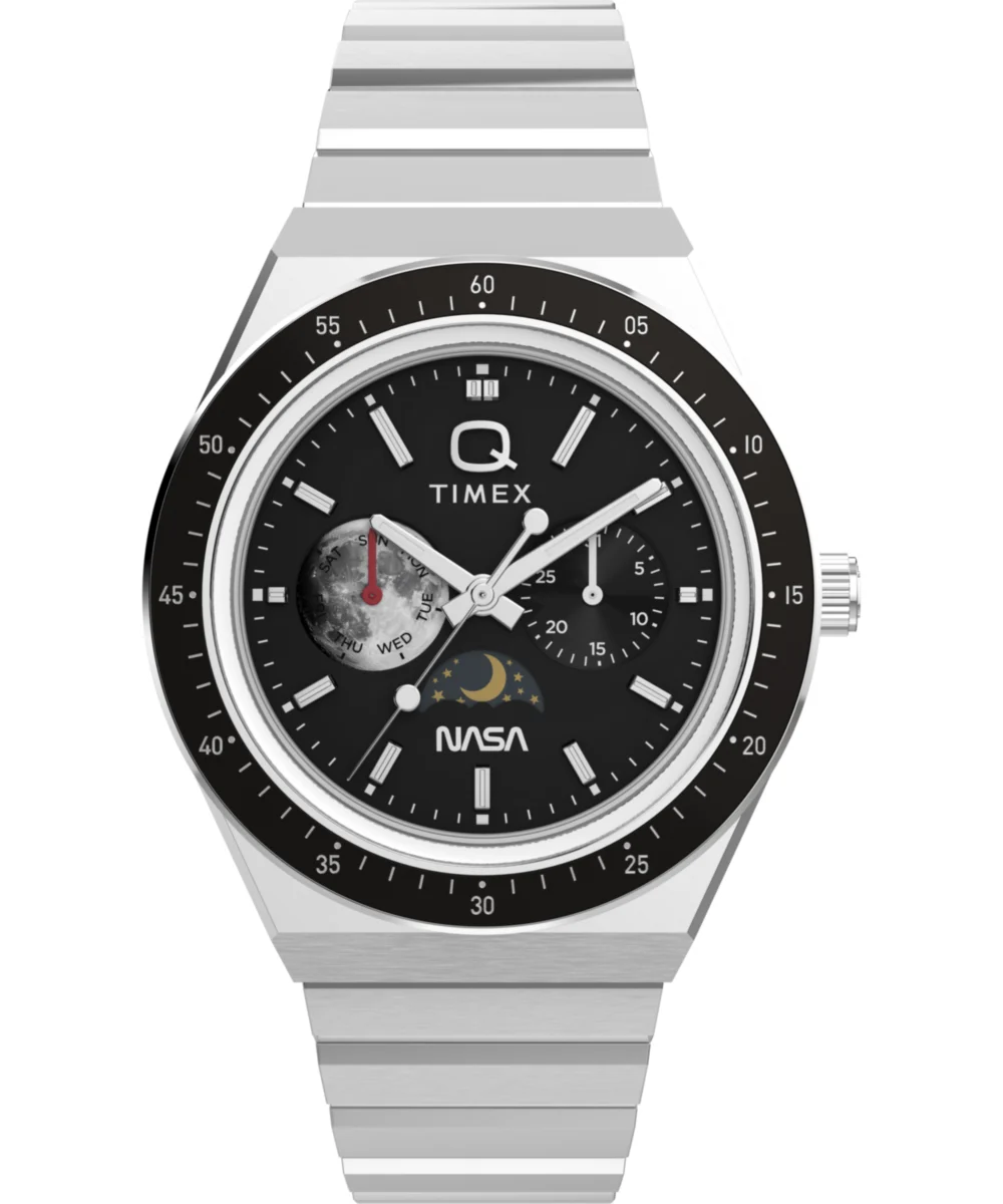 Timex NASA 40mm Stainless Steel Bracelet Watch TW2Y56700VQ 40 mm kol saati