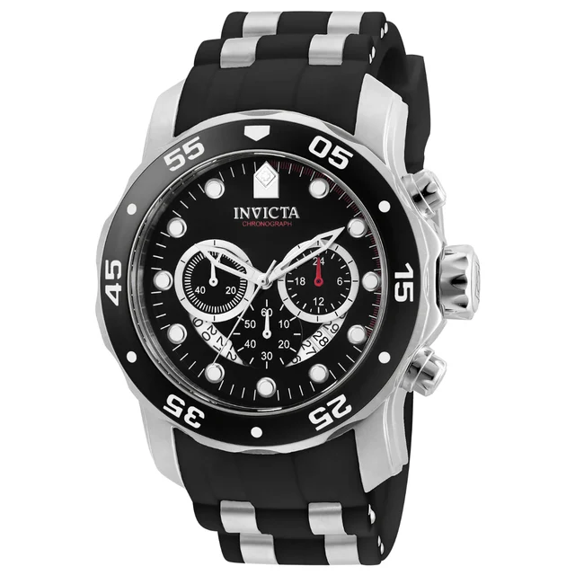Invicta Pro Diver SCUBA Watch - 48mm. Steel, Black (6977) kol saati