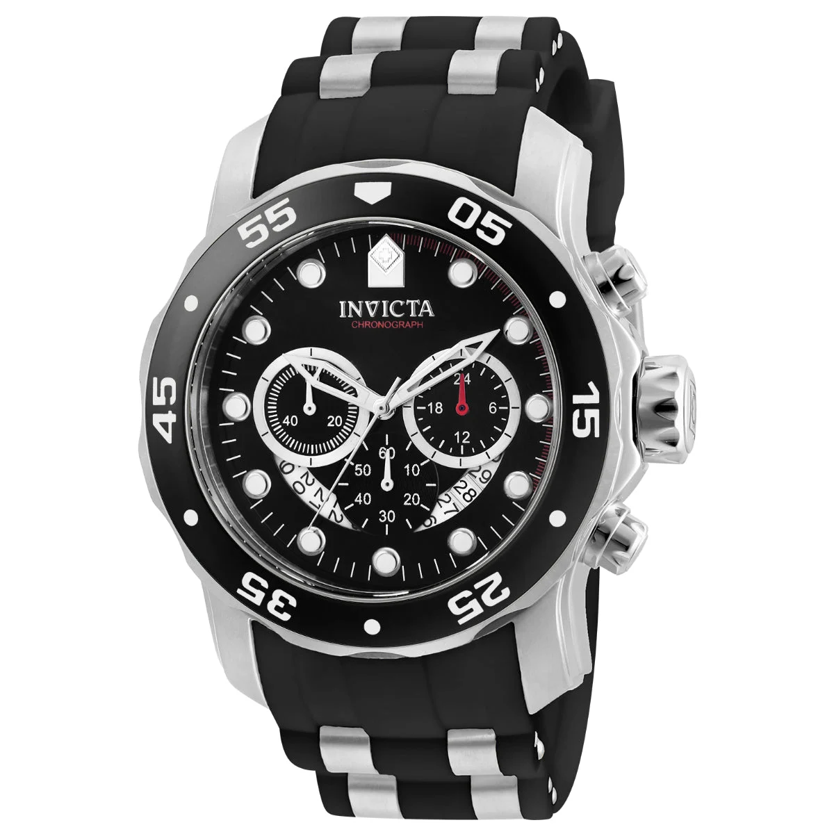 Invicta Pro Diver SCUBA Watch - 48mm. Steel, Black (6977) 48 mm kol saati
