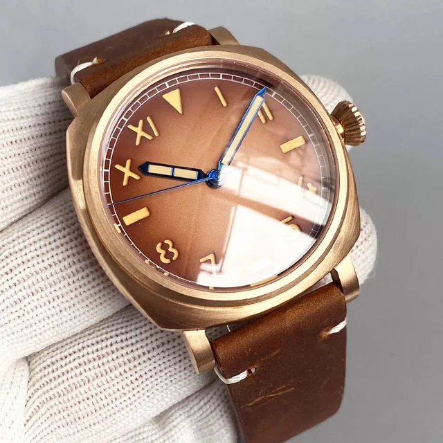 Tandorio Bronze /Stainless Steel Radiomir TD113B AR Sapphire Sandwich California 42mm Squa