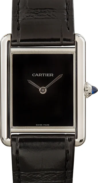 Cartier Tank Must Watch Black Dial WSTA0072 kol saati