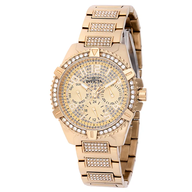 Invicta Celestial Watch - 37mm, White, Gold (48564) kol saati