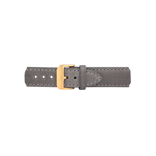 Default Leder Uhrenarmband Gold Grau 20 mm PH-M1-G-13S kol saati