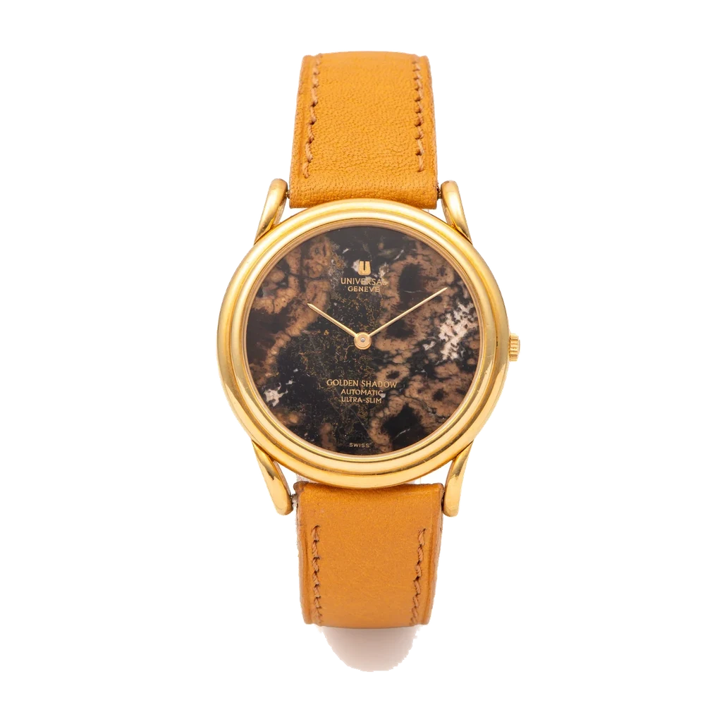 Universal UNIVERSAL, REF. 166.140, GOLDEN SHADOW ULTRA-SLIM, STONE DIAL, YELLOW GOLD kol saati