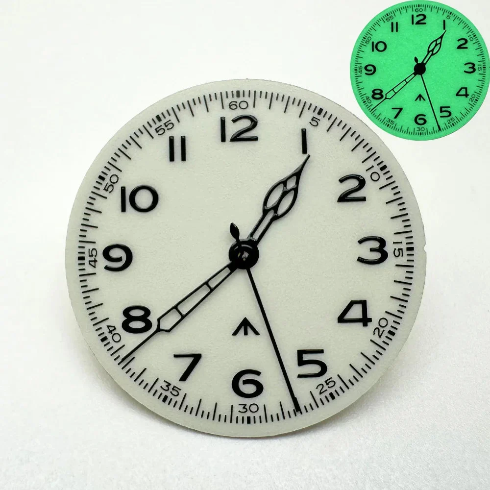 Tandorio Dial With Green Light Suitable for Japanese Movements NH35/NH36A Mechanical Watch Modification Accessories 1005008998610458-Emerald green 28.5 mm kol saati