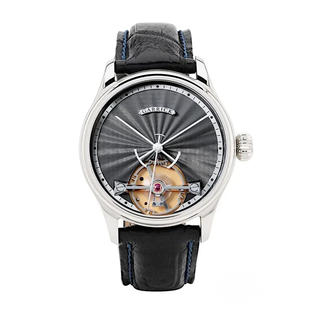 Garrick Deadbeat Seconds Engine Turned Black Dial S2-DBS-EBK kol saati