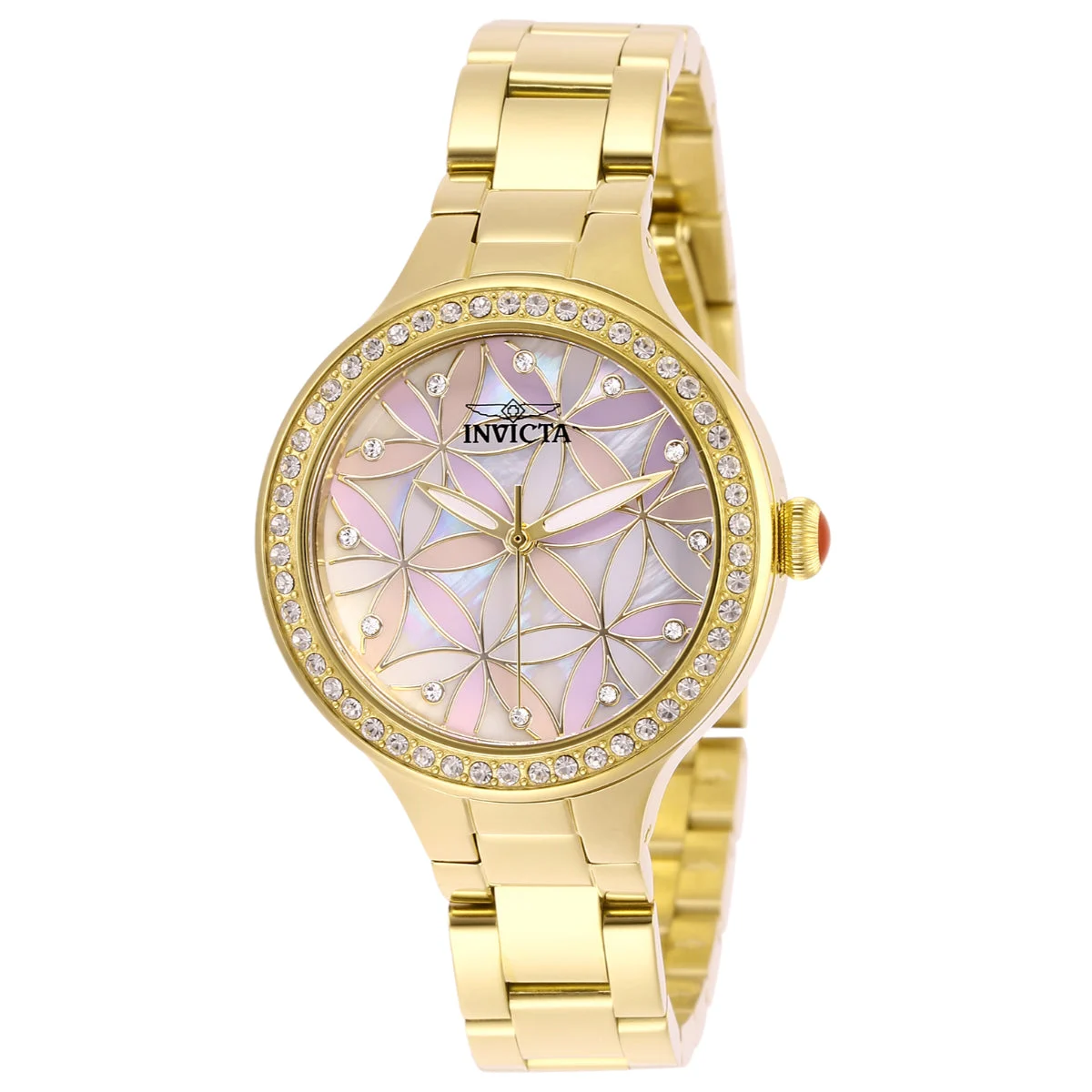 Invicta Wildflower Watch w/ Mother of Pearl Dial - 34mm, Gold (28822) 34 mm kol saati