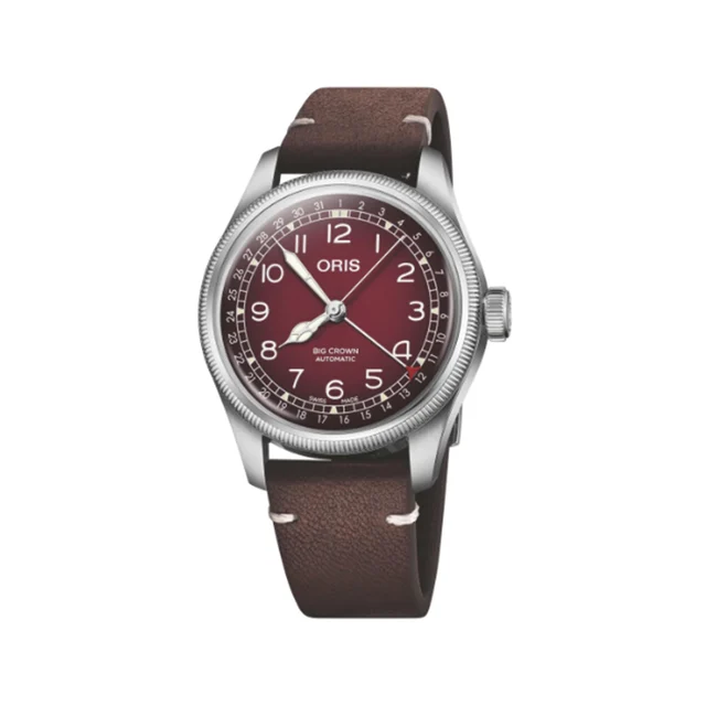 Oris Big Crown Cervo Volante 40mm - Burgundy on Leather Strap 01 754 7785 4038-Set kol saa