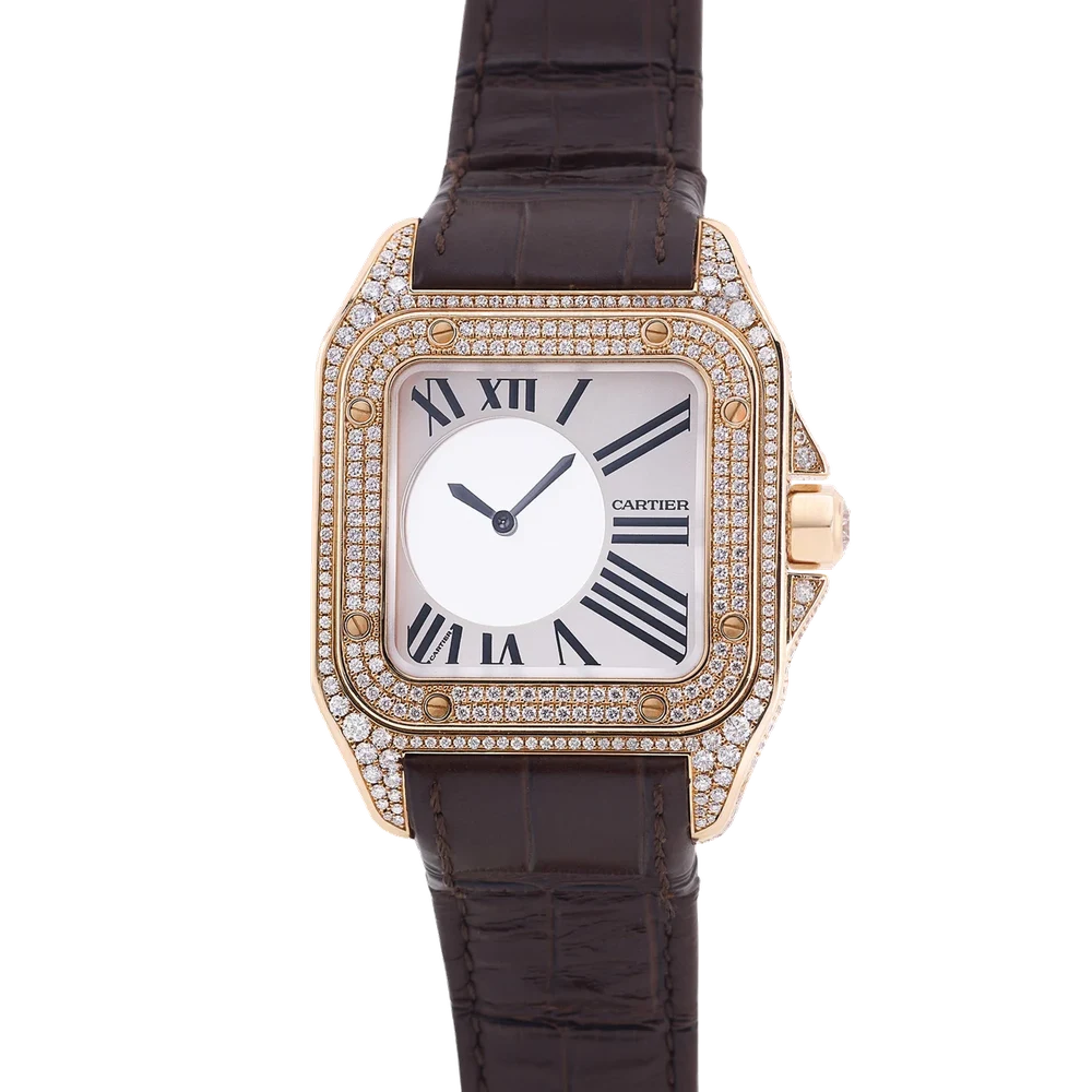 Cartier CARTIER, REF. WM502551, SANTOS 100 MYSTERY, LIMITED 04/10, 18K PINK GOLD kol saati