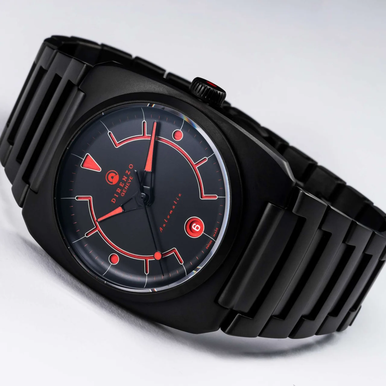 Direnzo DRZ_02R_LE_BLACK_RED 39 mm kol saati