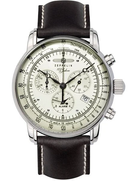 Graf Zeppelin Scratch and Dent - Swiss Quartz Chronograph Watch with Alarm Function #8680-