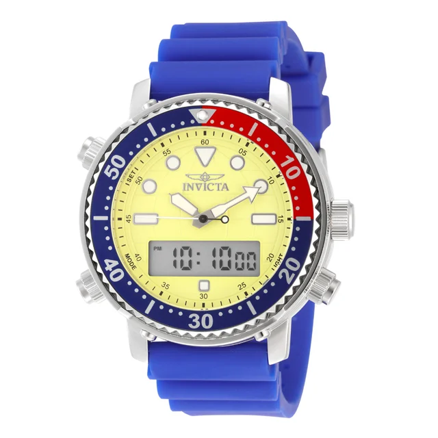 Invicta Pro Diver DigiQuartz Watch - 46.5mm, Blue (49449) kol saati