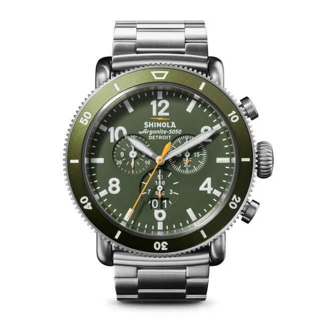 Shinola The Runwell S0120282839-1-DkOlv-48-USA kol saati