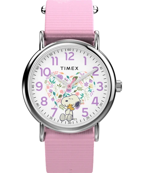 Timex Peanuts® x Weekender In Bloom 38mm Fabric Strap Watch TW2Y30900 kol saati