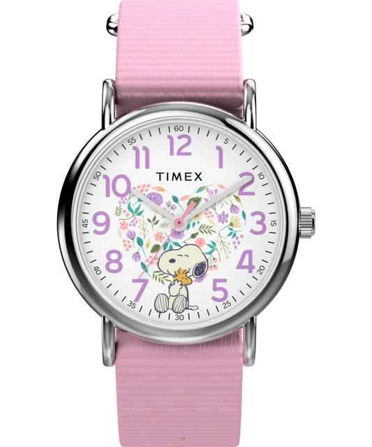 Timex Peanuts® x Weekender In Bloom 38mm Fabric Strap Watch TW2Y30900JT kol saati