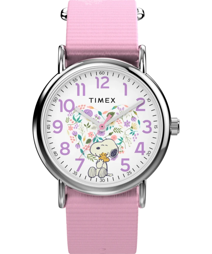 Timex Peanuts® x Weekender In Bloom 38mm Fabric Strap Watch TW2Y30900 38 mm kol saati