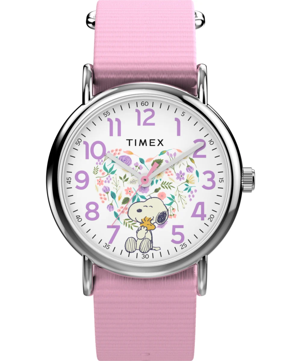 Timex Peanuts® x Weekender In Bloom 38mm Fabric Strap Watch TW2Y30900JT 38 mm kol saati