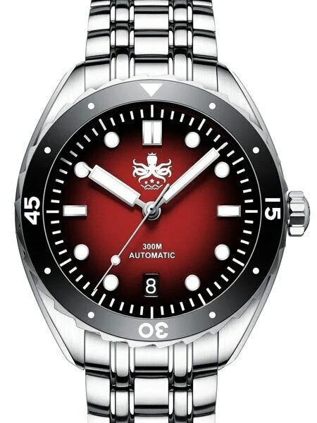 Phoibos Scratch and Dent - Eagle Ray 300-Meter Automatic Dive Watch with Double Dome AR Sapphire Crystal #PY025D SND967 41 mm kol saati