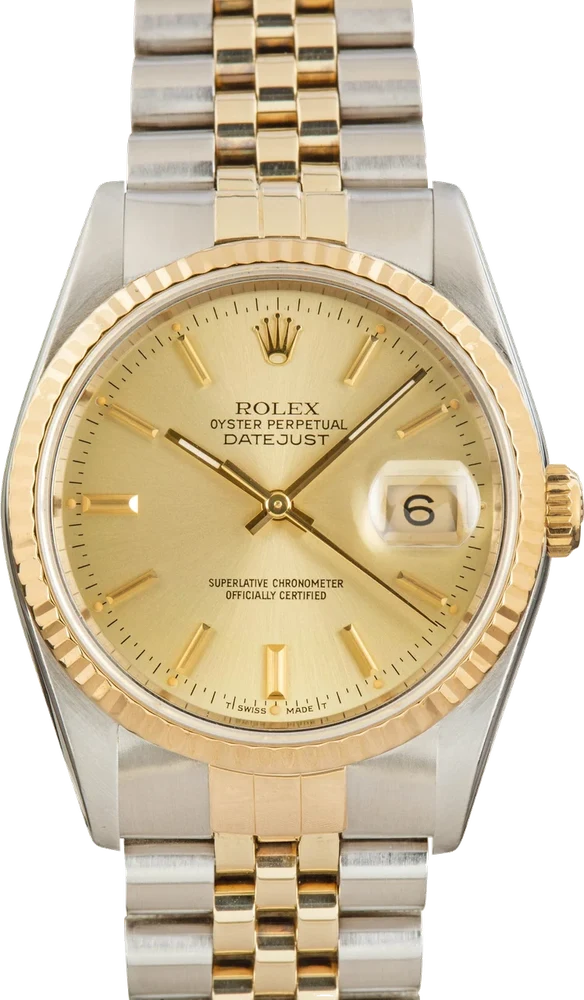 Rolex Datejust 16233 Two Tone Jubilee Band 36 mm kol saati