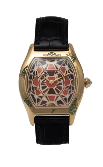 Cartier CARTIER, REF. 2909, TORTUE ENAMEL, YELLOW GOLD kol saati