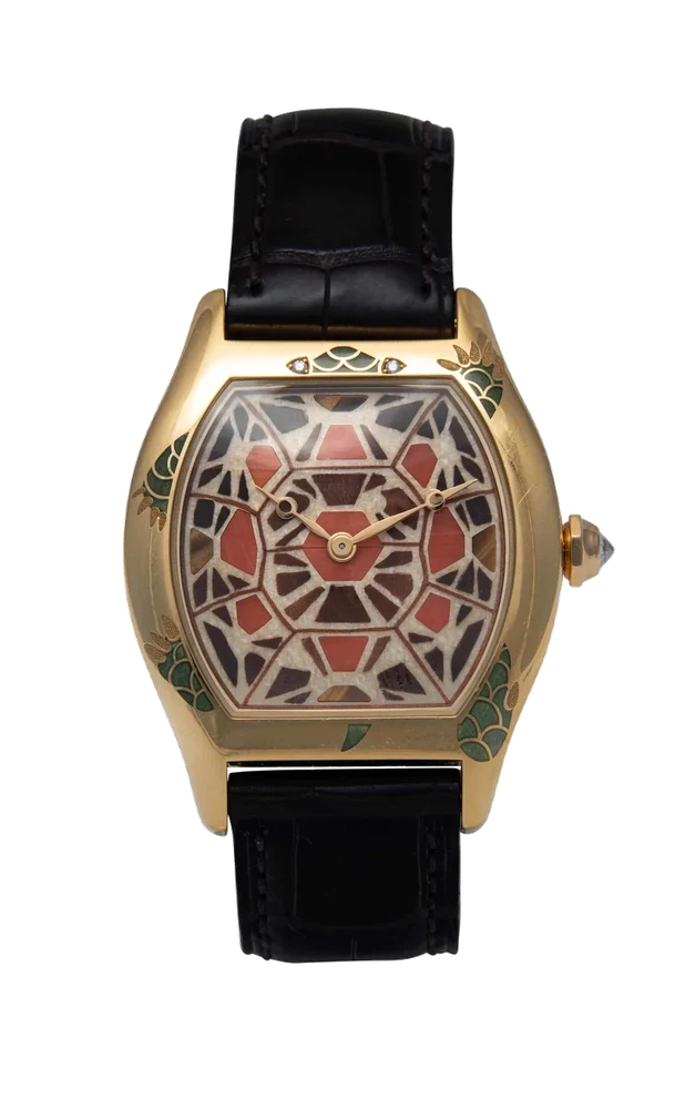 Cartier CARTIER, REF. 2909, TORTUE ENAMEL, YELLOW GOLD kol saati
