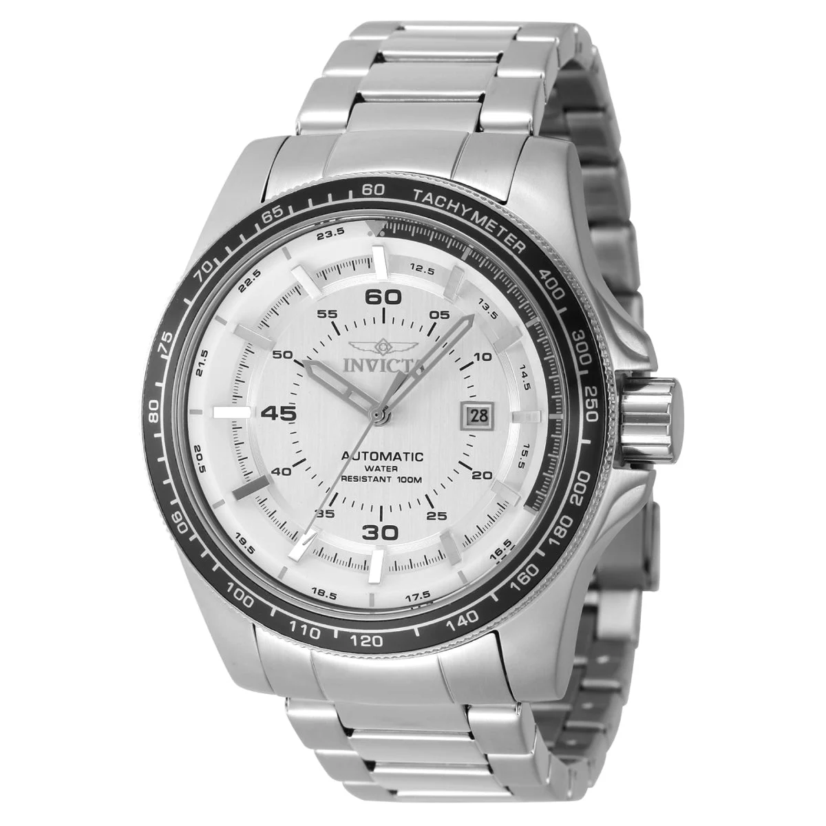 Invicta Speedway High Bank Automatic Watch - 50mm. Steel (48075) 50 mm kol saati